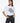ITMFL HIGH BISIKLET YAKA TAŞLI T-SHIRT BEYAZ
